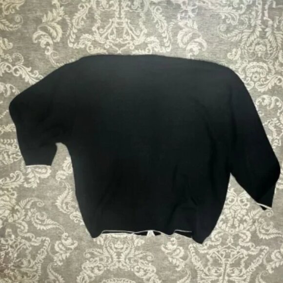 Vintage Maggie McNaughton 3XL Argyle Cardigan Sweater Black Women’s - Picture 2 of 5